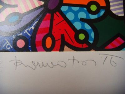 LE Romero firmado y numerado Serigraph de Britto “ENVÍO GRATUITO de 