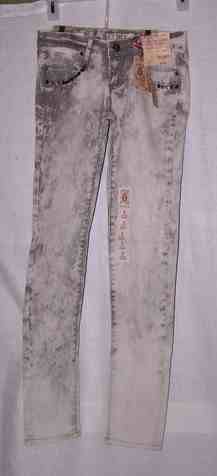 Juniors DECREE SUPER SKINNY JEANS Grey w Studs Sz 3  