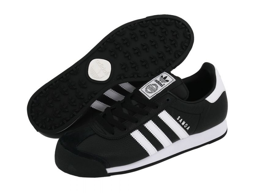 NEW MEN ADIDAS SAMOA 019351 BLACK WHITE ORIGINAL N I B  