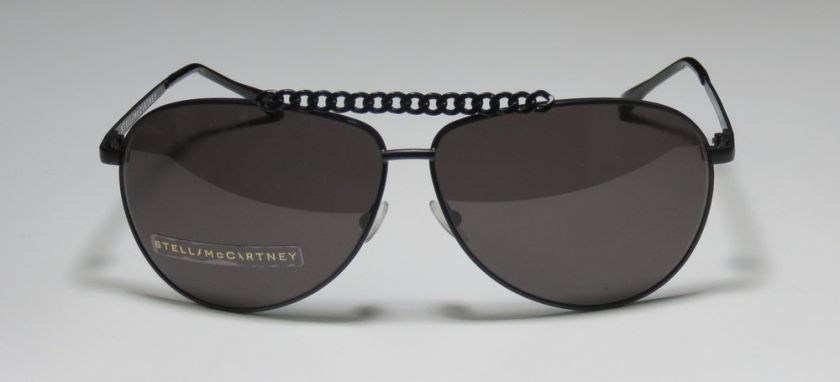 NEW STELLA MCCARTNEY 55 BLACK/GRAY TRENDY AVIATOR SUNGLASSES/SHADES 