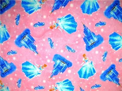 New Cinderella Fabric BTY Disney Princess Pink  