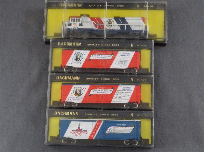 DTD   N SCALE LOT   4 BACHMANN SPIRIT OF 76 DIESEL & BICENTENNIAL 51 