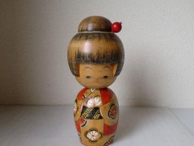 Japanese Wooden Sousaku Kokeshi Doll   Hajime  