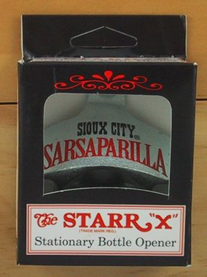 SIOUX CITY SARSAPARILLA Wall Mount STARR Bottle Opener  