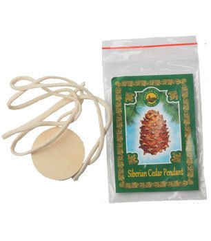 Ringing Cedars Siberian Cedar Wood Pendant, Round  