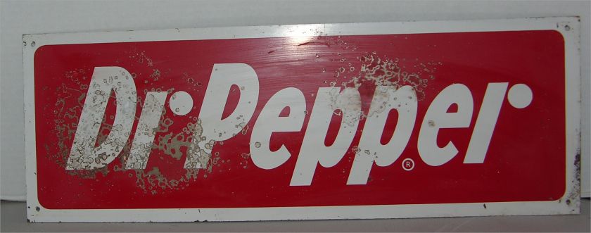 1950s Vintage Dr. Pepper Sign Original Metal Sign  