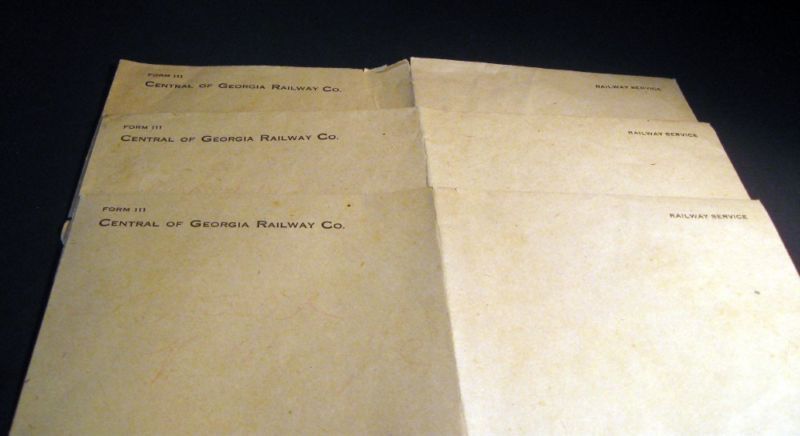 VINTAGE CENTRAL OF GEORGIA RAILWAY CO. ENVELOPES  