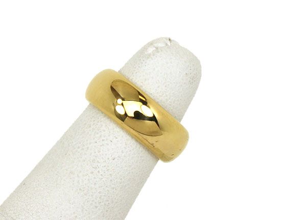 CARTIER SIGNED 18K SOLID GOLD HEFTY BAND RING  