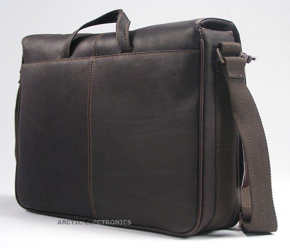 NEW KENNETH COLE MEN MESSENGER LAPTOP BROWN LEATHER BAG  