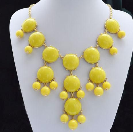 New Style Yellow J.Crew Bubble Bib Statement Necklace NWT Freeshipping 