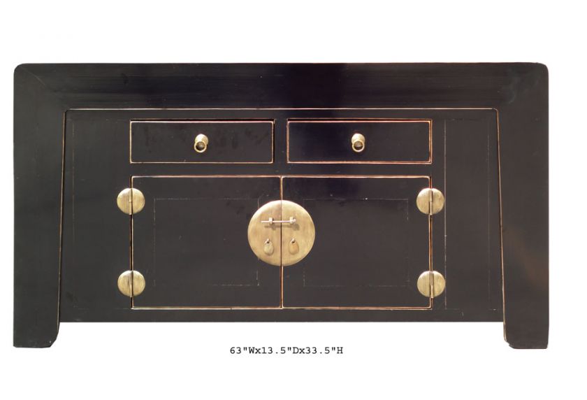   newsletter black chinese moon face buffet console table cabinet wk1913