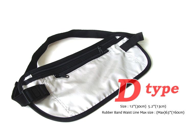 A805*New Rubber Band Slim Fanny Waist Pack*Passport Bag  