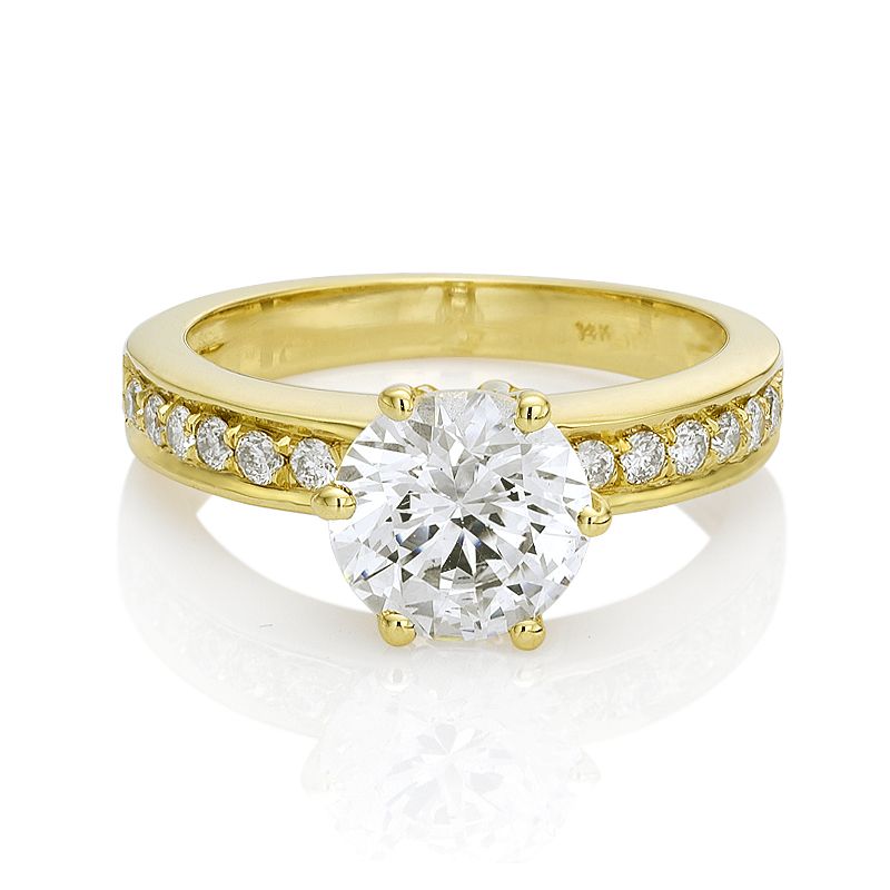 CARAT ROUND DIAMOND ENGAGEMENT RING GORGEOUS  