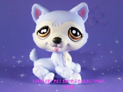 Littlest Pet Shop Lot Ice Blue HUSKY #1046 Rare VHTF  