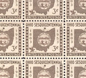 1953   OHIO STATEHOOD   #1018 Full Mint  MNH  Sheet  