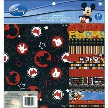 MICKEY Disney Paper Pad 24 Sht 12 Scrapbook EK Success 015586844276 