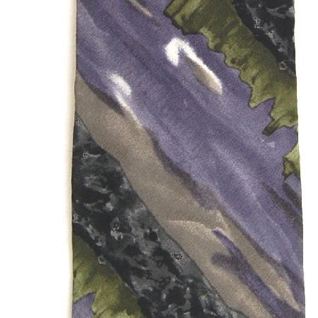 JERRY GARCIA CLOCKWORKS PURPLE GREEN SILK NECK TIE  