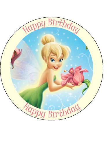 Tinkerbell Birthday Cake Edible Print Icing Sheet  