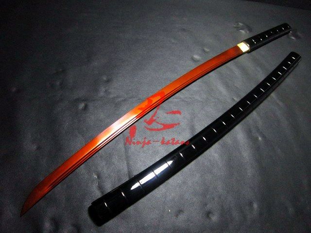 9260spring steel shirasaya katana sharpened bamboo body  