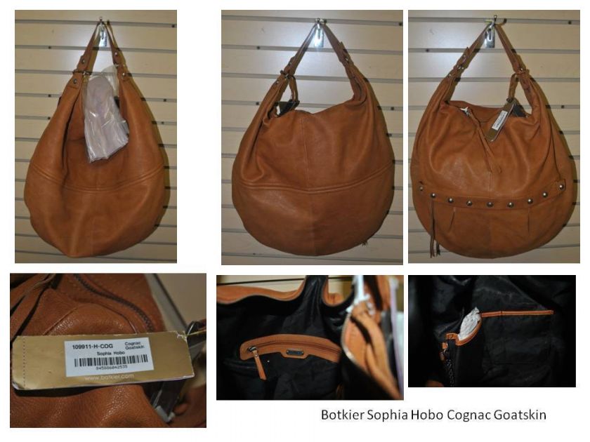 Botkier Sophia Hobo Black Lambskin or Congnac Goatskin  