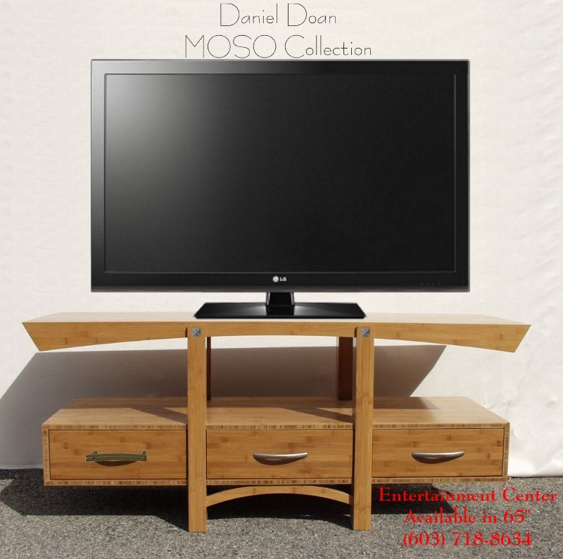 48 Solid Bamboo Entertainment Center