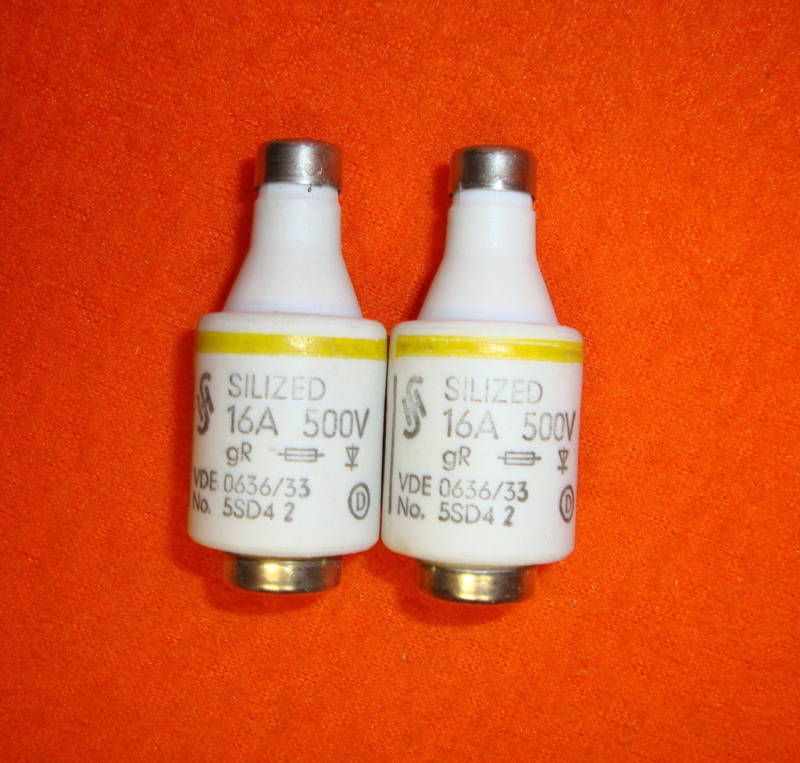 Lot New Siemens 5SD4 2 Fuse 5SD42 16 Amp 500 Volt  