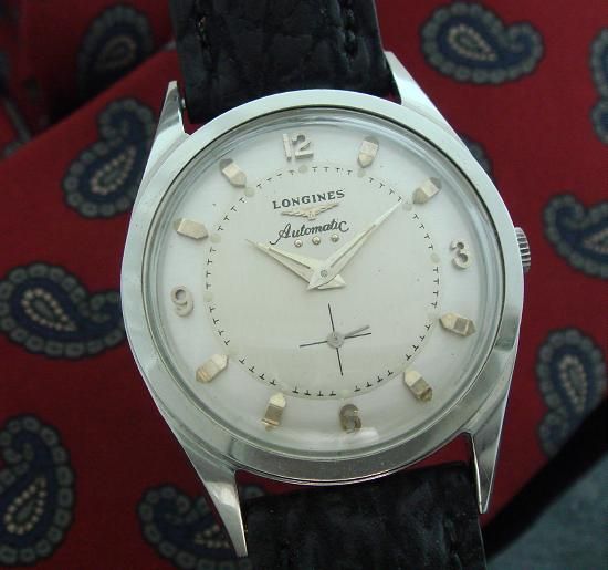 Mens FINE Old Estate 50s Stainless Longines Automatic Wrist Watch 