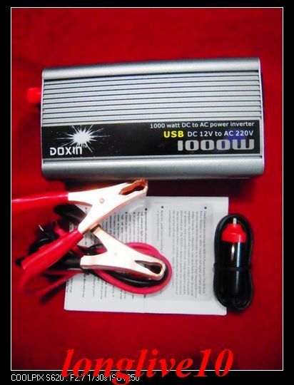 NEW 1000W Car 12v DC 220v AC Power Inverter USB Best  