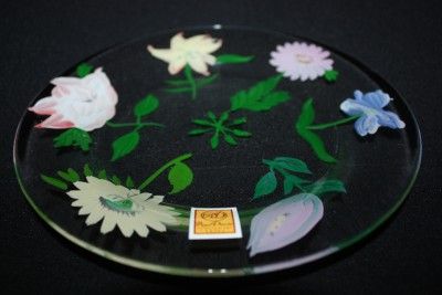 Royal Danube Hand Painted Plate Stand and Plates   Please Contribute 