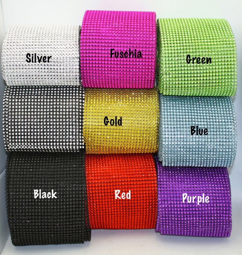 Diamond Mesh Rhinestone Ribbon Crystal Wrap 4.5 1 yard  