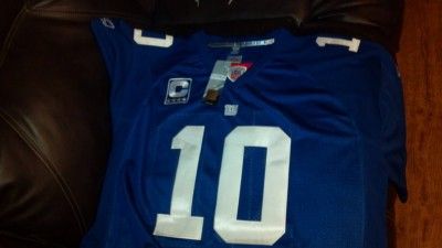 Reebok NFL New York Giants #10 Eli Manning Royal Blue Authentic Jersey 