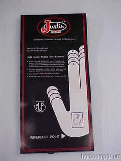 Justin Split Leather Palm Roping Glove Men Medium Right  