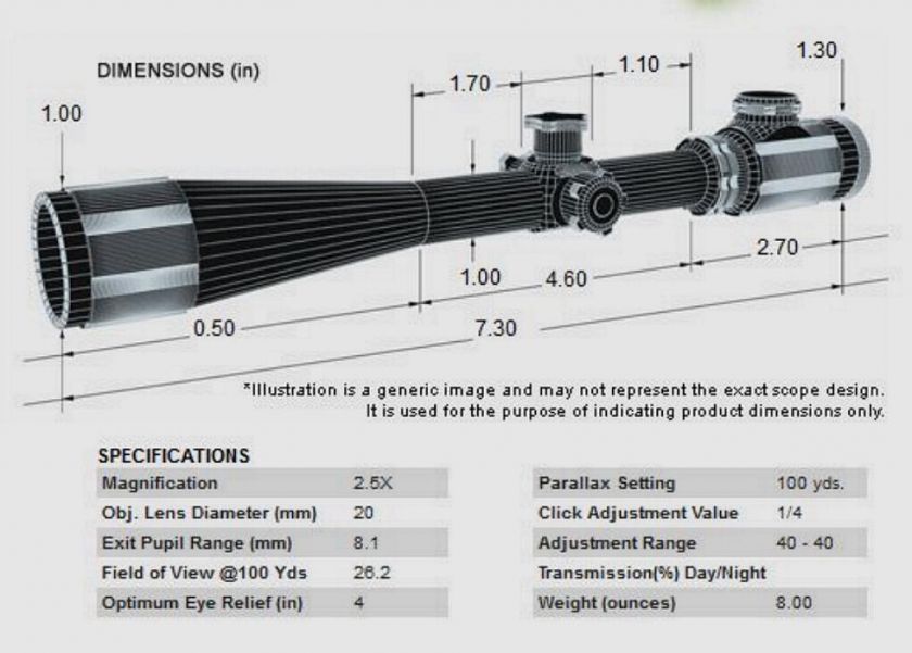 BSA Deerhunter 2.5x20 Shotgun Scope Duplex Reticle **BRAND NEW** Matte 