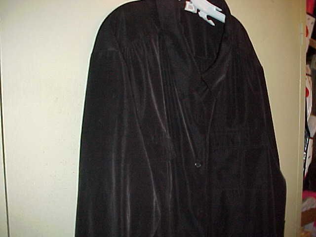 Roamans Black Long Career Blouse 4X 5X  