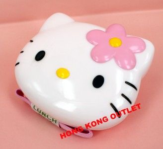 Hello Kitty Die Cut Bento Lunch Box Case + belt E49a  
