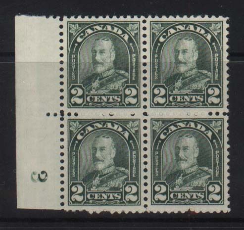 Canada #164 VF/NH Plate #3 Reversed Block  