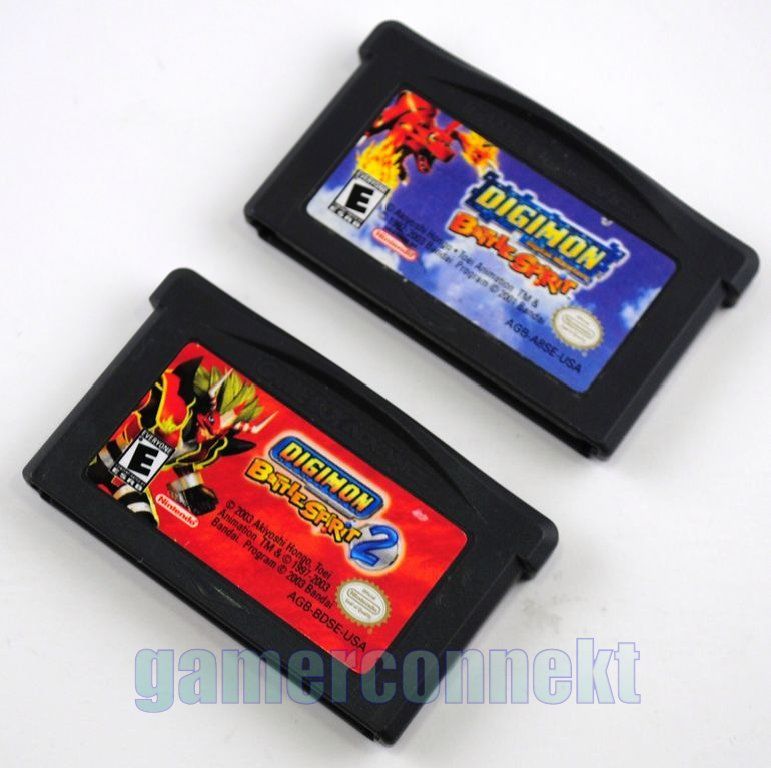 Digimon Battle Spirit 1 & 2 GBA Used Cart Only HTF Rare  