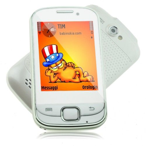   Analog TV/FM/Bluetooth Touch Screen Mobile Cell Phone S5670 Wh  