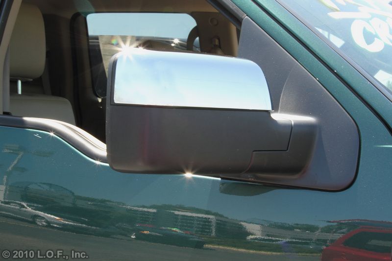 2004 2008 Ford F150 Chrome Door Mirror Cover Trim Overlay Kit Top Half 