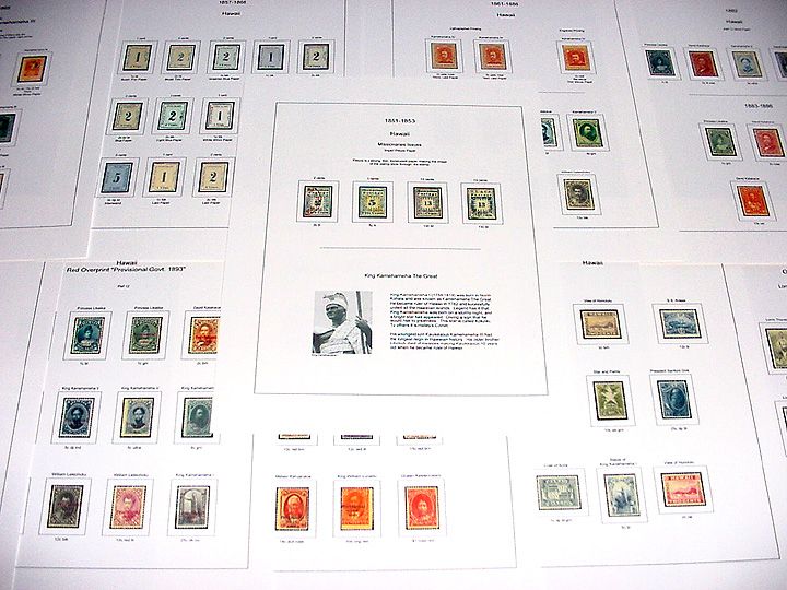 Hawaii Deluxe Color Stamp Album Pages (US POSSESSIONS)  