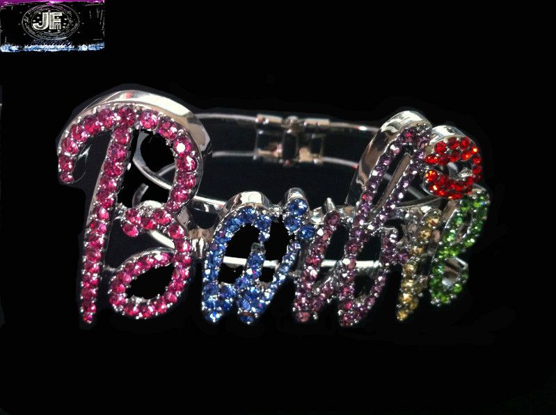 Nicki Minaj BARBIE Ice Out Bracelet Silver/Multi  