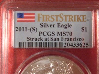   PCGS MS 70 FIRST STRIKE San Francisco Mint ~ PERFECT GRADE  