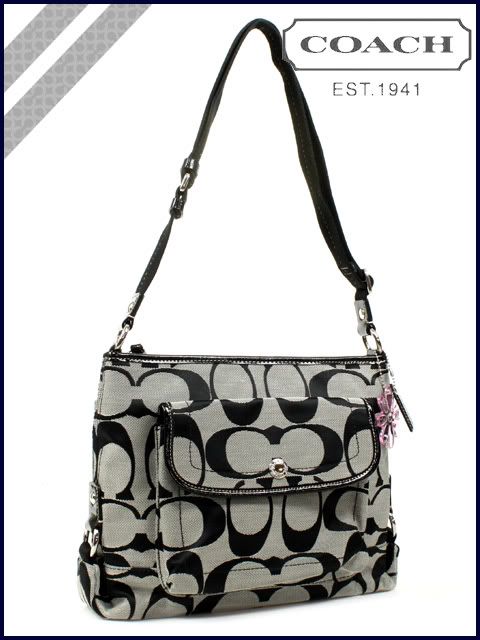 COACH DAISY SIGNATURE FILE CROSSBODY BAG B/W 16558 NWT  