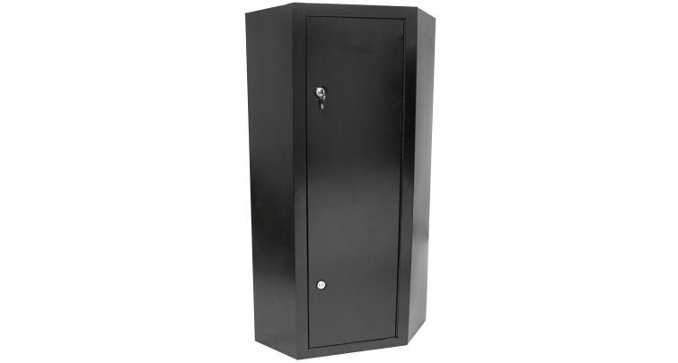 Black 10 gun corner cabinet safe w/  HS30036010 