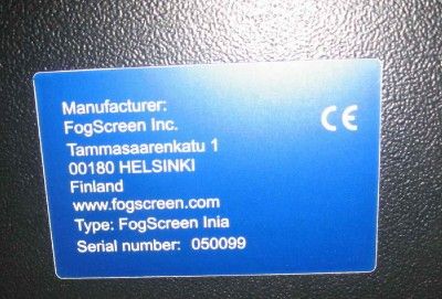 FogScreen Inia projection screen USED  