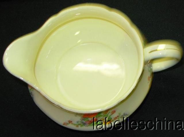 Alfred Meakin Gravy Boat   Multi Floral   trim wear  