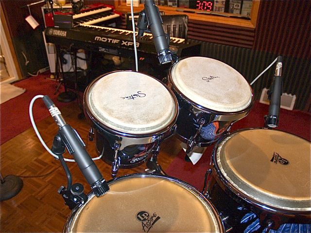 NEW FREE Bongos LP Aspire Santana Conga & 3 Shure 57 Mic A56D 