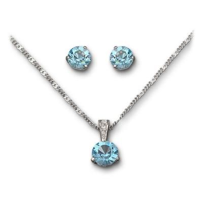 swarovski anhaenger ohrringe lena brillant geschliffene aquamarine 