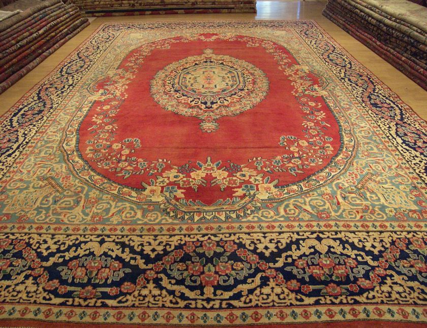 10x14 Fine Handmade Antique Persian Laver Kerman Wool Rug. Great 