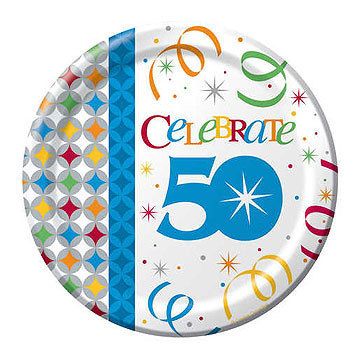 50th Birthday Party (Age 50) CELEBRATE DESSERT PLATES  